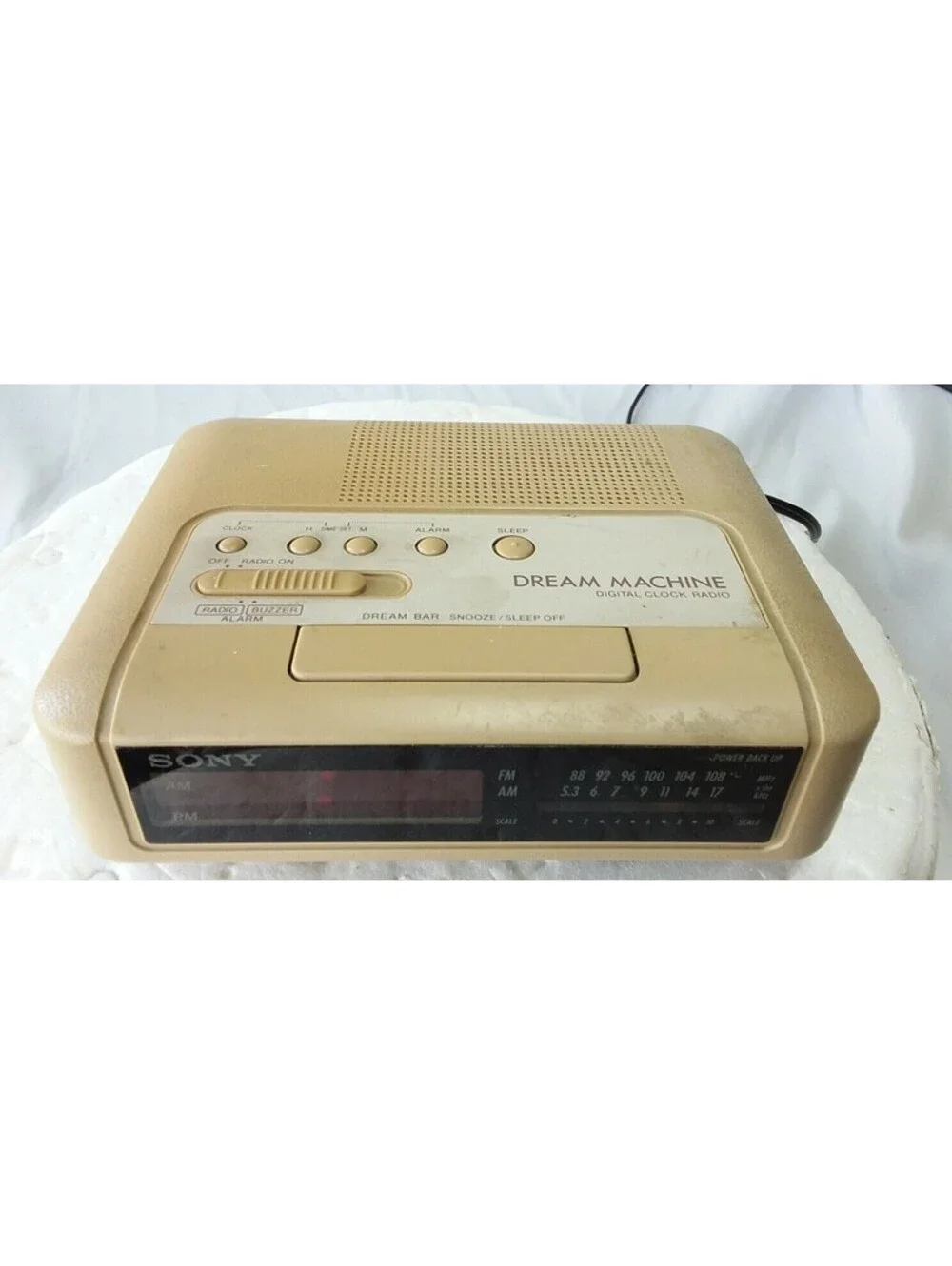 Sony Dream Machine ICF-C240 AM FM Alarm Clock Radio 1989 Vintage AC Tested Work